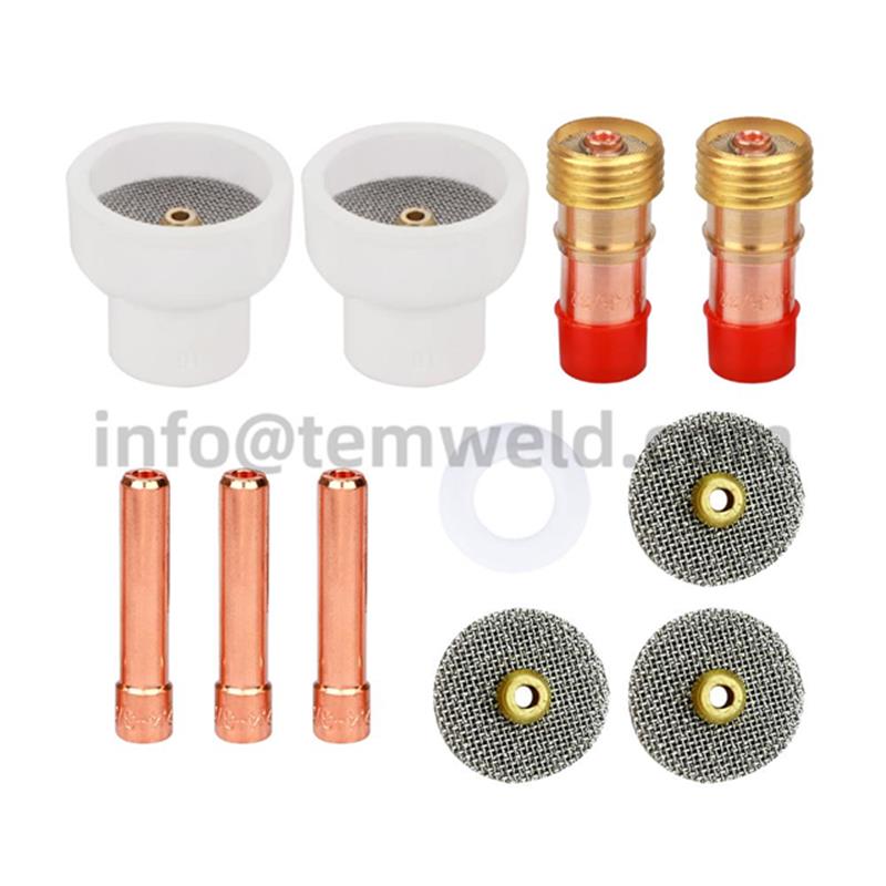 TIG Welding #16 White Ceramic Nozzle Alumina Cup Kit