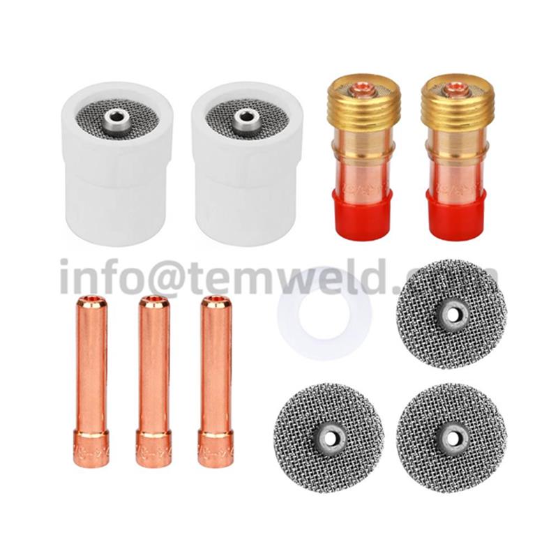 TIG Welding #10 White Ceramic Nozzle Alumina Cup Kit