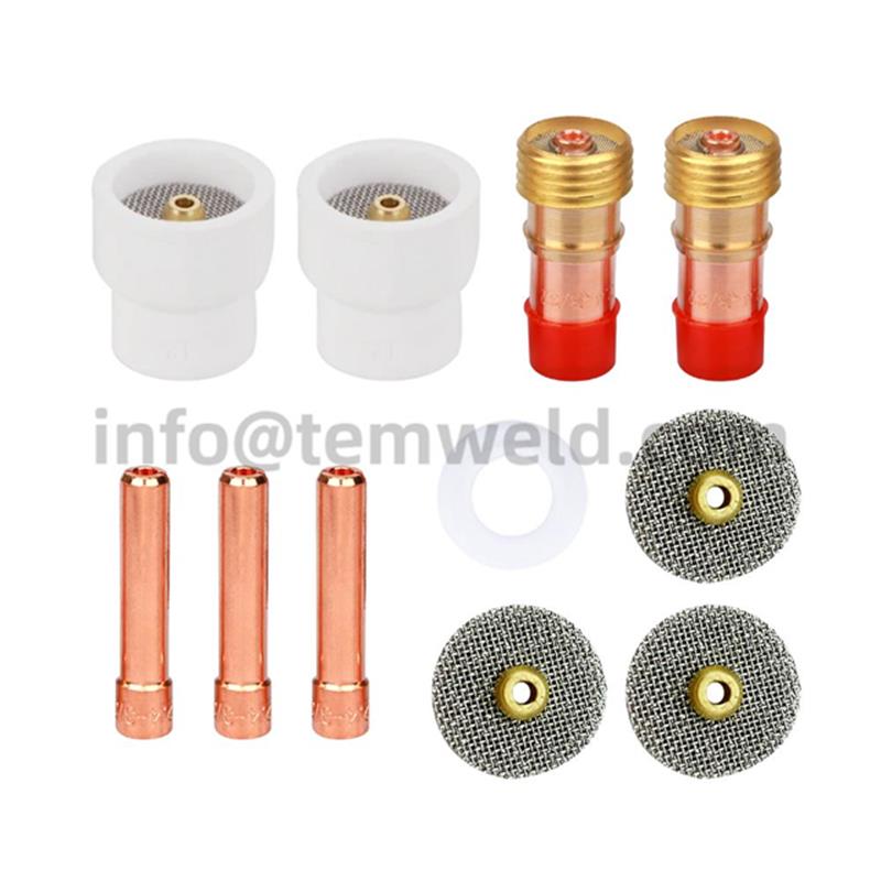 TIG Welding #12 White Ceramic Nozzle Alumina Cup Kit