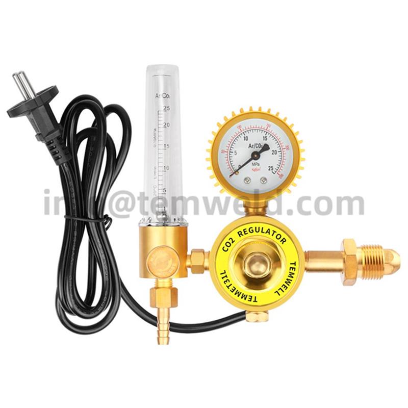 Electrical Heating Heater Pressure CO2 Regulator 220v G5/8